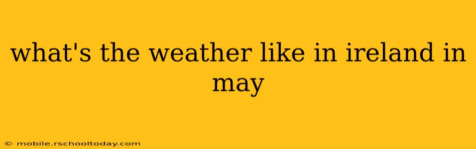 what's the weather like in ireland in may