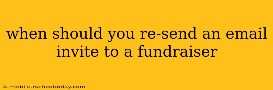 when should you re-send an email invite to a fundraiser