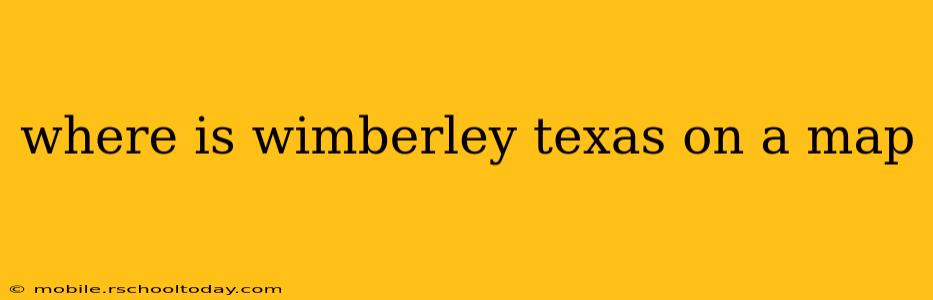 where is wimberley texas on a map