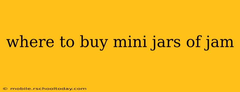 where to buy mini jars of jam
