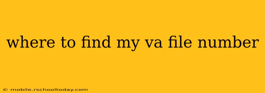 where to find my va file number