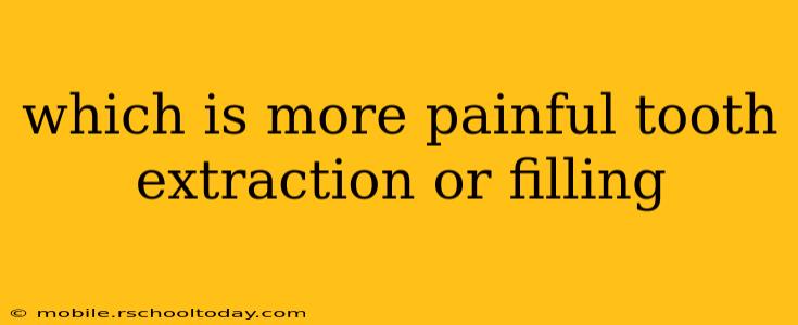 which is more painful tooth extraction or filling