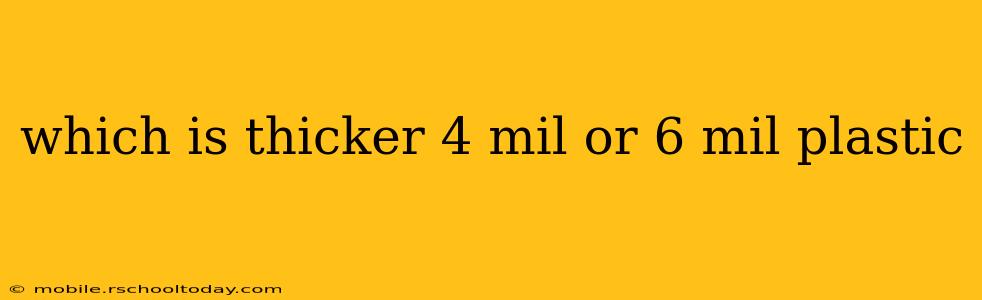 which is thicker 4 mil or 6 mil plastic