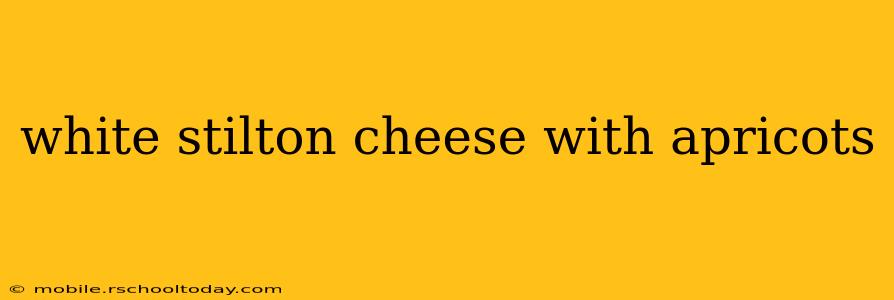 white stilton cheese with apricots