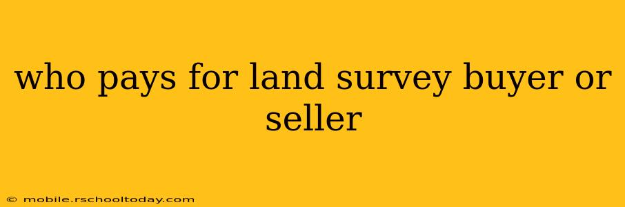 who pays for land survey buyer or seller