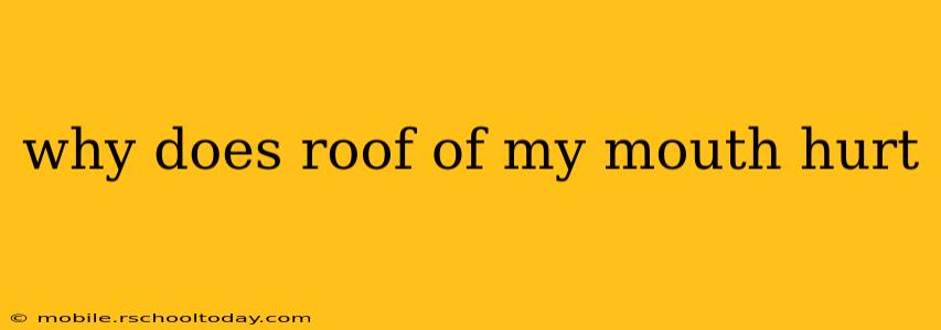 why does roof of my mouth hurt