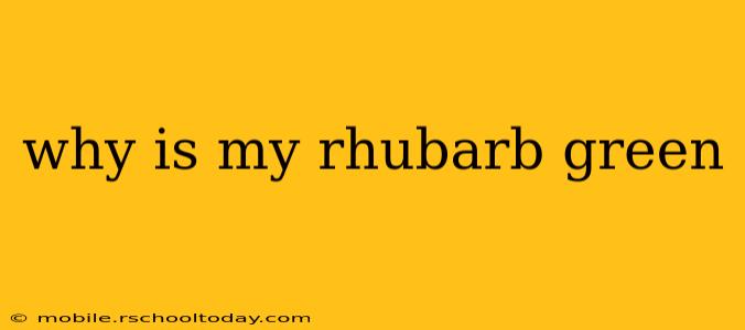 why is my rhubarb green
