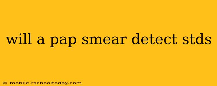 will a pap smear detect stds