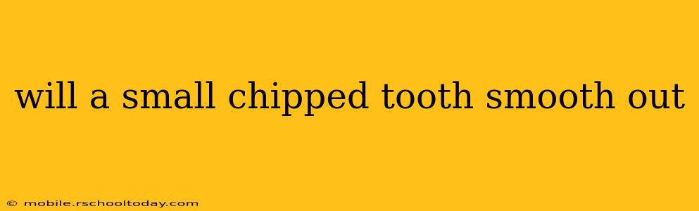 will a small chipped tooth smooth out
