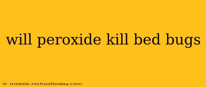 will peroxide kill bed bugs