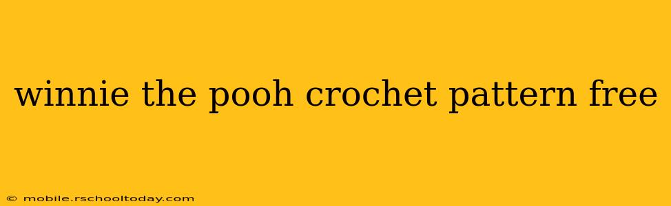 winnie the pooh crochet pattern free