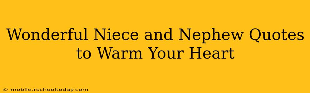 Wonderful Niece and Nephew Quotes to Warm Your Heart