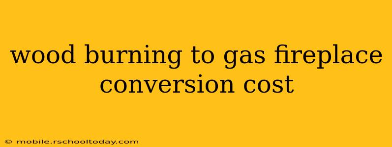wood burning to gas fireplace conversion cost
