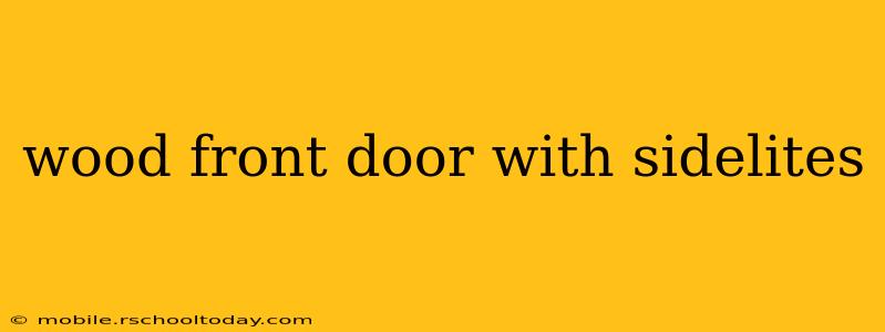wood front door with sidelites