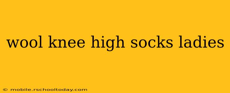 wool knee high socks ladies
