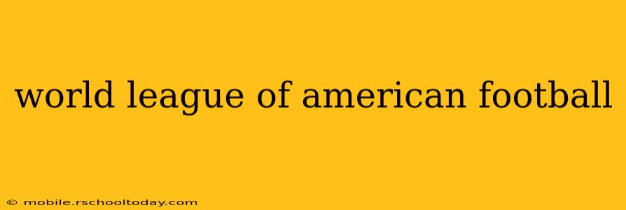 world league of american football