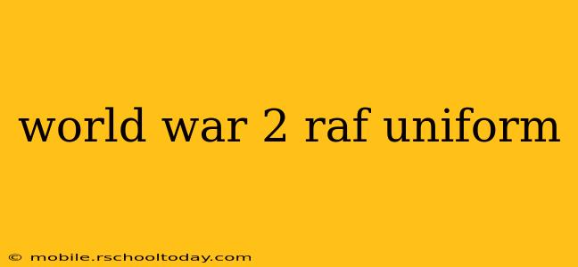 world war 2 raf uniform