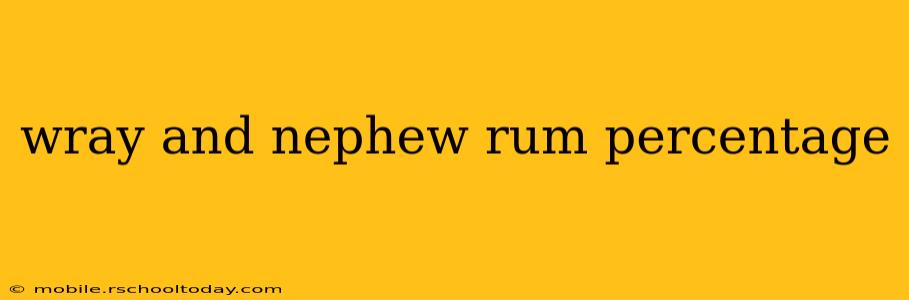 wray and nephew rum percentage