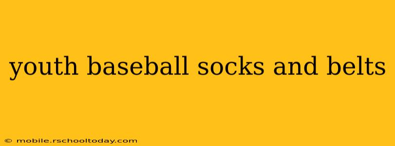 youth baseball socks and belts
