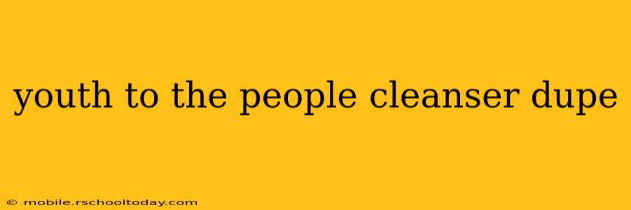 youth to the people cleanser dupe