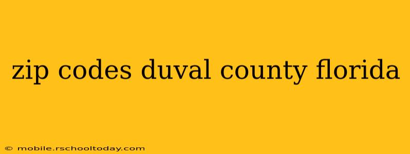 zip codes duval county florida