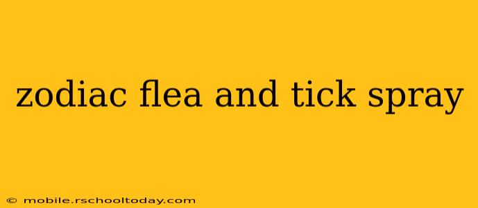 zodiac flea and tick spray