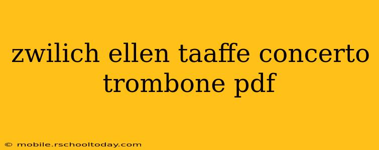 zwilich ellen taaffe concerto trombone pdf