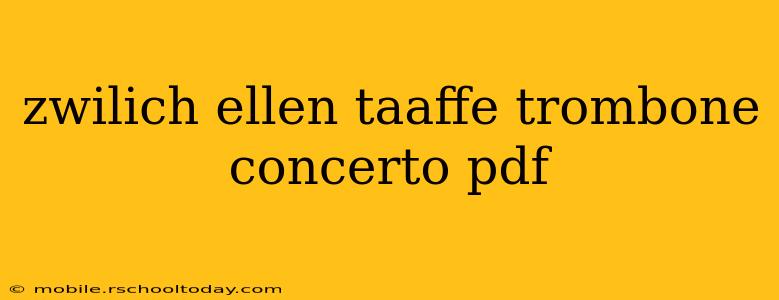 zwilich ellen taaffe trombone concerto pdf